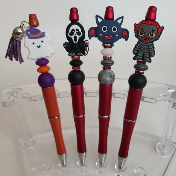 Beaded Pen Ghostface Vampire Bat Pennywise Ghost Halloween Scary - Picture 1 of 5